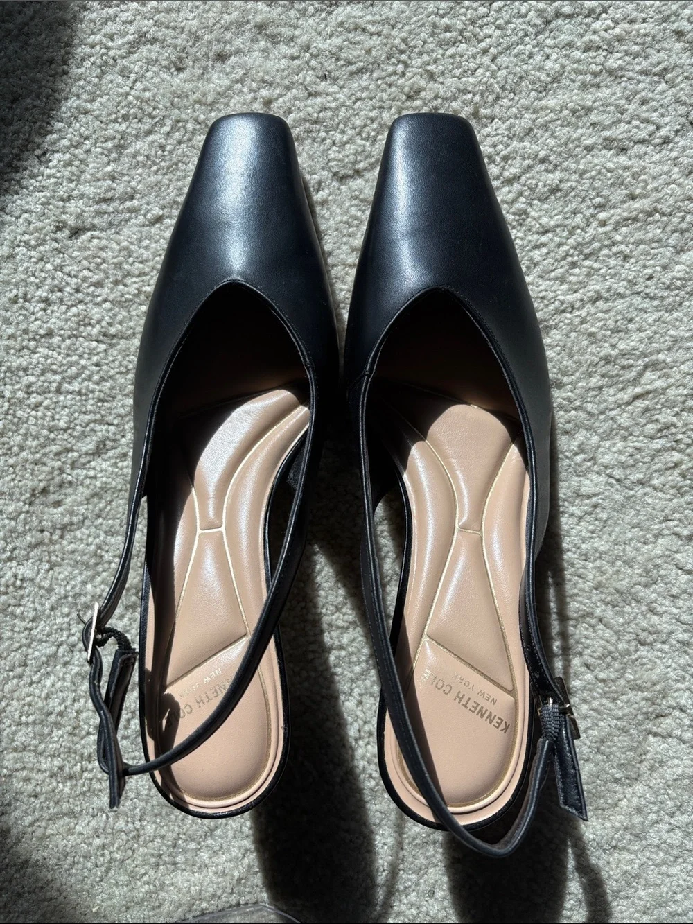 Kenneth Cole Black Slingback Heels-Size 9.5